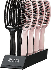  Olivia Garden Fingerbrush Combo Medium 8er Display Schwarz/Pink 
