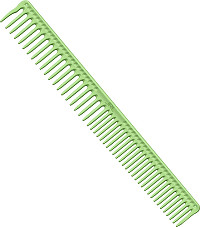 JRL J306 Long Round Tooth Comb 9" Hellgrün