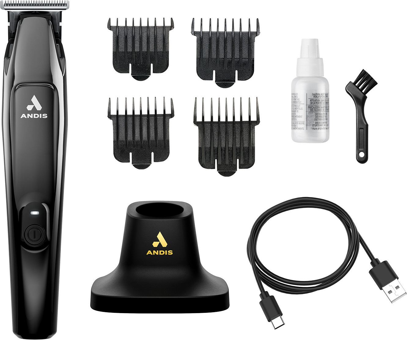  Andis Slimline Pro II Trimmer Black Chrome 