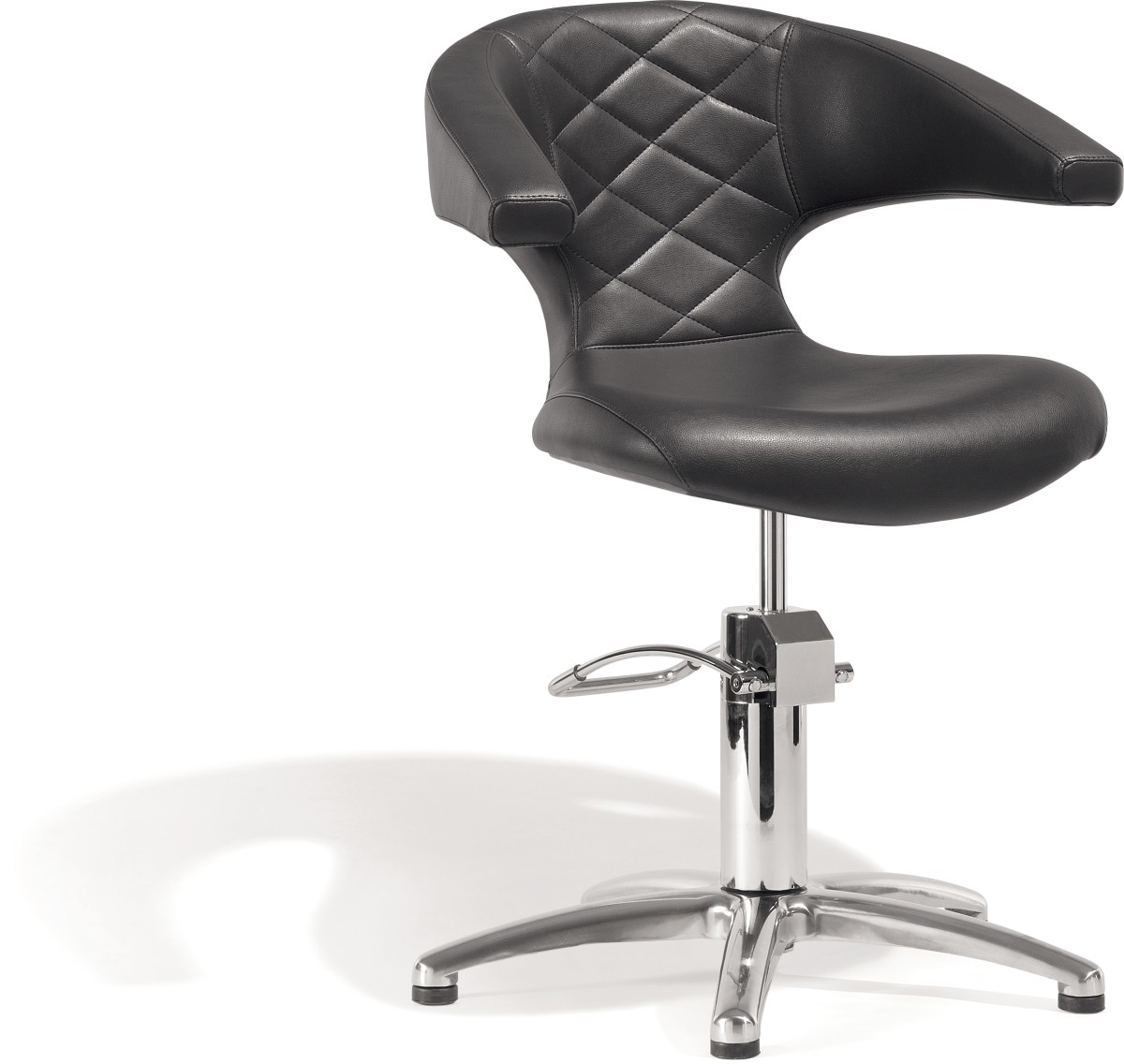  Sibel Sensualis Friseurstuhl Schwarz mit 5-Stern-Basis 