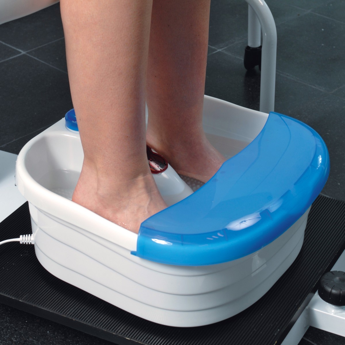  Sibel Hydraulischer Fußpflegestuhl Weiss mit verstellbare Fußauflage 