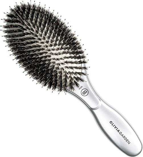  Olivia Garden Expert Care Oval Silber mit Wildschwein-/ Nylonborsten 