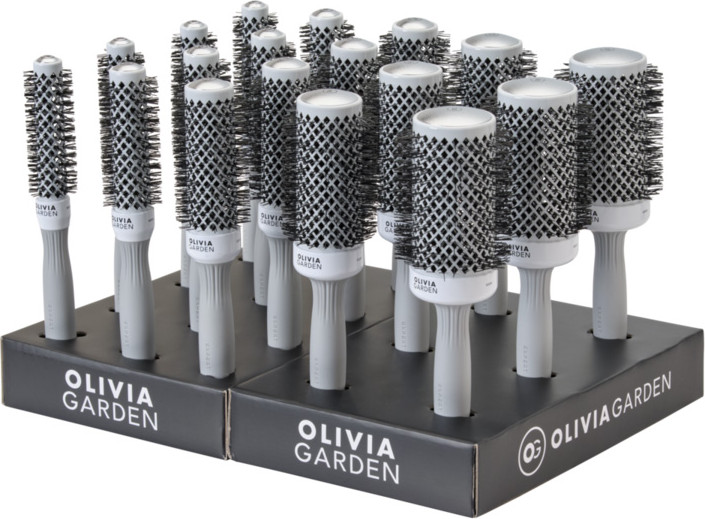  Olivia Garden Expert Blowout Shine 18er White & Grey Display 