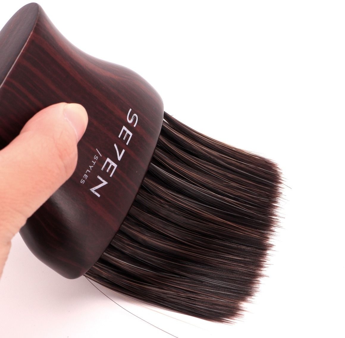  Se7en Styles Ovale Nackenb&uuml;rste aus dunklem Holz 