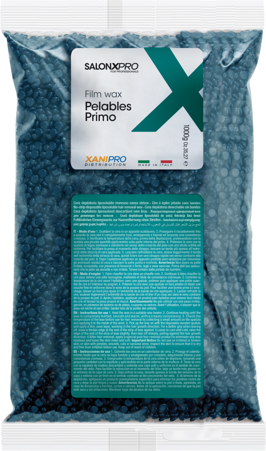  XanitaliaPro Brasilian System Wax-Perlen Azulen 1000g 