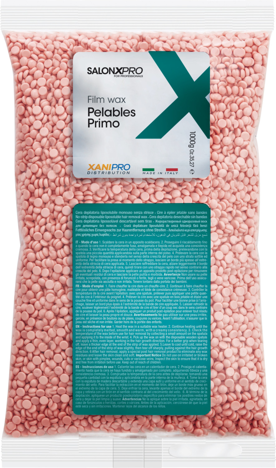  XanitaliaPro Brasilian System Wax-Perlen Pink 1000g 