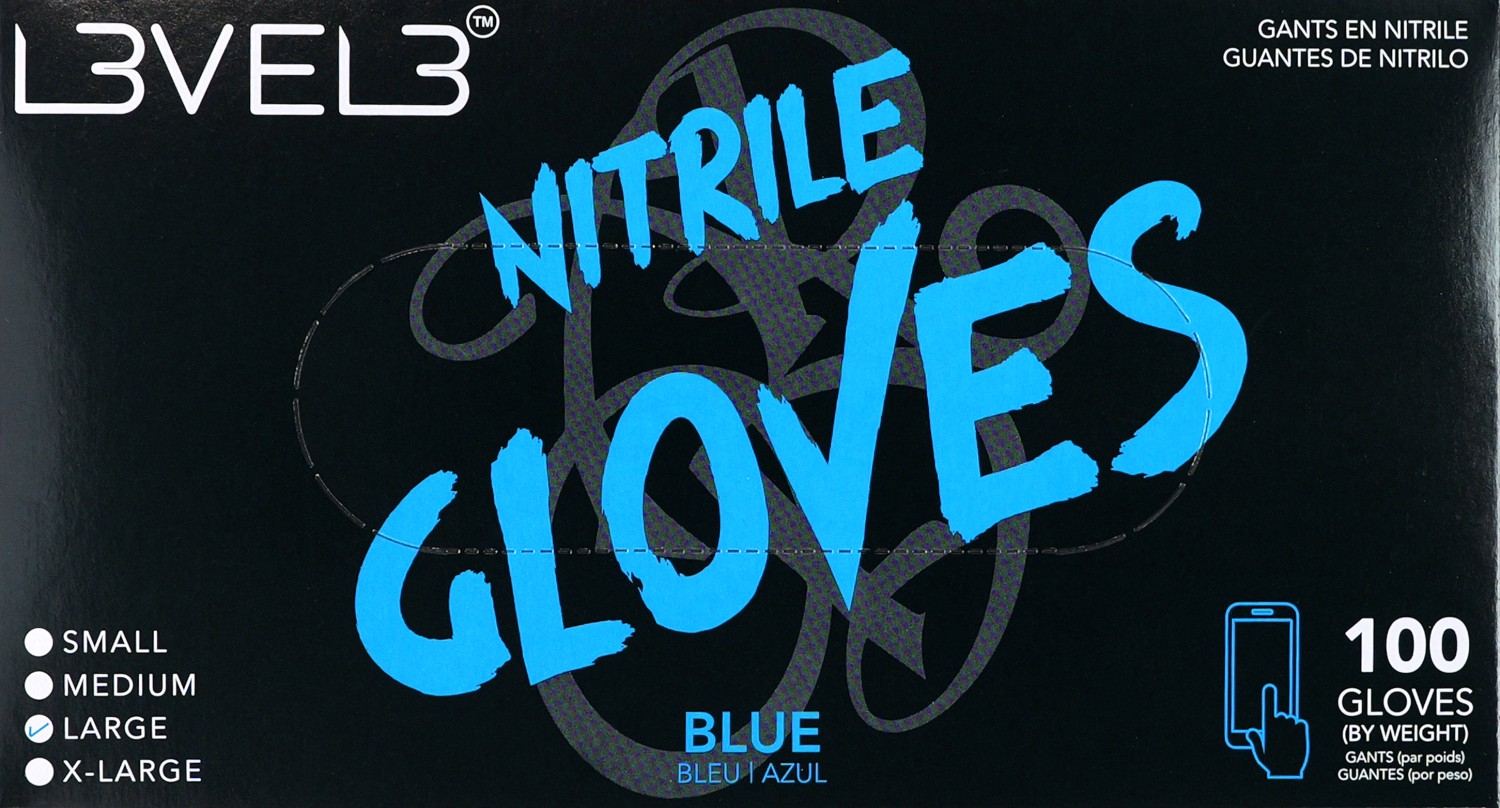  L3VEL3 Nitrilhandschuhe Large Blue 