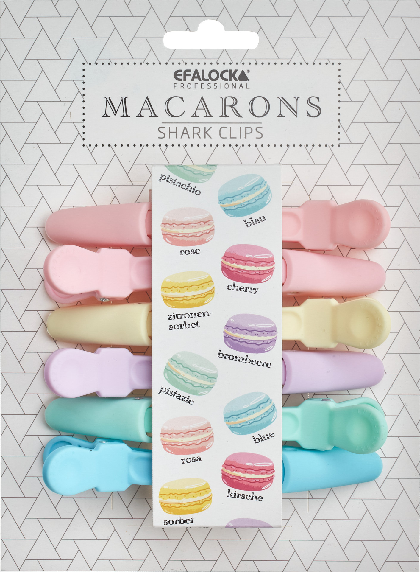  Efalock Sharkclips Macarons pastell sortiert 