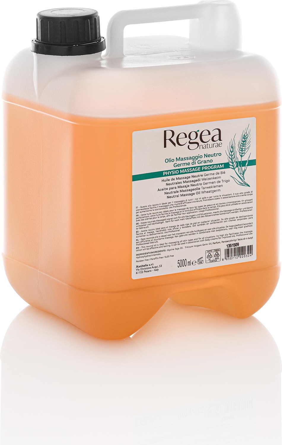  XanitaliaPro Regea Neutrales Massage&ouml;l Weizenkeim 5000 ml 