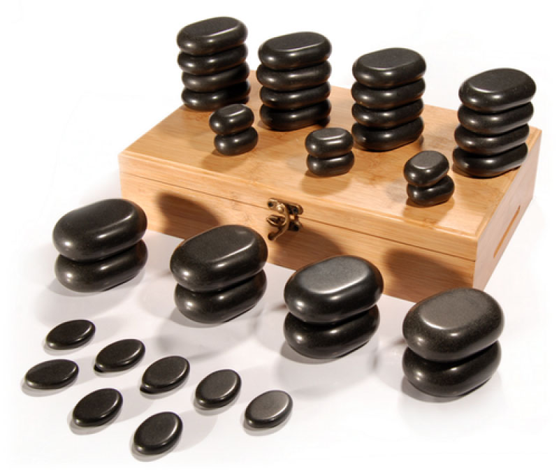  Sibel Hot Stone Massagestein-Set mit 36 Basaltsteine 